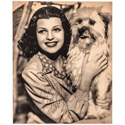 American Actress RITA HAYWORTH Magazine Photo Inscribed & Signed