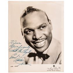Scarce Jazz Pianist EARL FATHA HINES Signed B&W Photograph