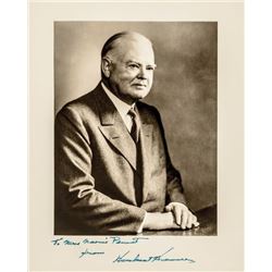 Impressive HERBERT HOOVER Autograph Photograph Signed
