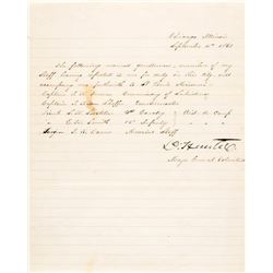 Union General DAVID HUNTER, Union Civil War General Signed 1861 Civil War Orders
