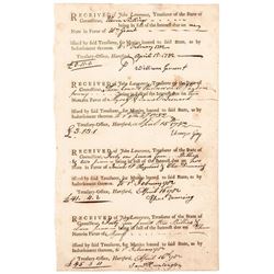 SAMUEL HUNTINGTON Signed 1782 Revolutionary War Interest Pay Note