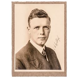 Outstanding CHARLES LINDBERGH Boldly Autographed Sepia Tone Photograph