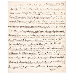 1813 GOUVERNEUR MORRIS 1813-Dated Autograph Letter Signed