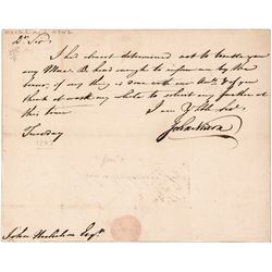 JOHN NIXON Autograph Letter Signed, 1st to Read the Declaration of Independence!