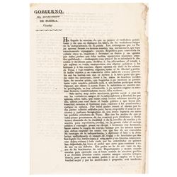 July 1836-Dated Historic Early TEXAS Broadside SOLE EXAMPLE KNOWN - UNIQUE