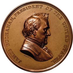 Gem UNC. 1860-Dated First Japanese Embassy U.S. Mint Medal Bronzed Julian CM-23