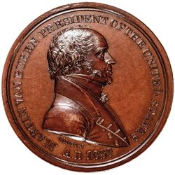 1837-Dated Rare Smallest Size Martin Van Buren Indian Peace Medal Gem Mint State