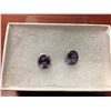 Image 2 : NEW 3.5CT AMETHYST & DIAMOND EARRINGS OVAL CUT RICH DEEP PURPLE INCLUDES