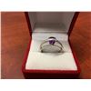 Image 2 : PURPLE AMETHYST & DIAMOND WRAP AROUND RING 1.2 CT PEAR CUT 2 DIAMONDS INCLUDES $315 CERTIFICATE