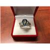 Image 2 : OCEAN BLUE MYSTIC TOPAZ & DIAMOND RING 2.6CT OVAL CUT  INCLUDES $395