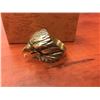 Image 2 : SOLID BRONZE CAST BALD EAGLE RING, HEAVY SET ARTIST SIGNED