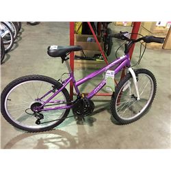 HUFFY GRANITE 18 SPEED LADIES   BIKE - PURPLE & WHITE