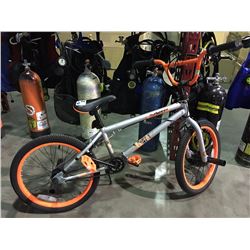 WICKED MACABRE BMX SINGLE SPEED BIKE - GREY & ORANGE