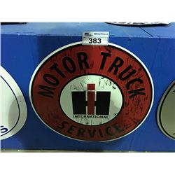 INTERNATIONAL MOTOR TRUCK SERVICE' 24  NOSTALGIC TIN SIGN