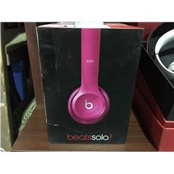 PAIR OF BEATS SOLO 2 BY DR.DRE HEADPHONES PINK