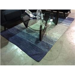 APPROX 5'X8' MULTICOLORED BLUE AREA RUG