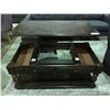 Image 2 : DARK BROWN LIFT TOP COFFEE TABLE (MINOR SCRATCHES AND SCUFFS PRESENT)
