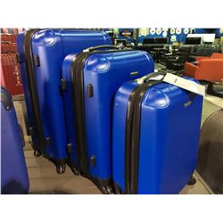 3 PIECE  SAMSONITE LUGGAGE SET BLUE