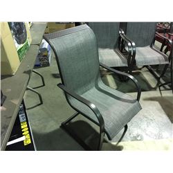 SINGLE ALUMINUM FRAMED PATIO CHAIR (2 TONED GREY)