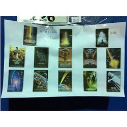 GROUP OF STAR TREK MOVIE POSTER ART PRINTS ON CANVAS ( 13 PANEL SET)