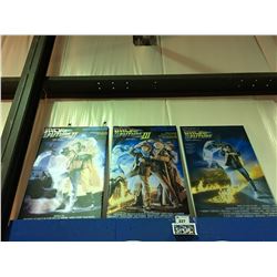 GROUP OF BACK TO THE FUTURE MOVIE POSTER ART PRINTS ON CANVAS (3 PANEL SET)