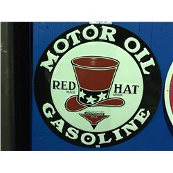 REDHAT GASOLINE MOTOR OIL' 24  NOSTALGIC TIN SIGN