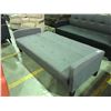 Image 2 : GREY UPHOLSTERED KLICK-KLACK CONVERTIBLE SOFA SLEEPER