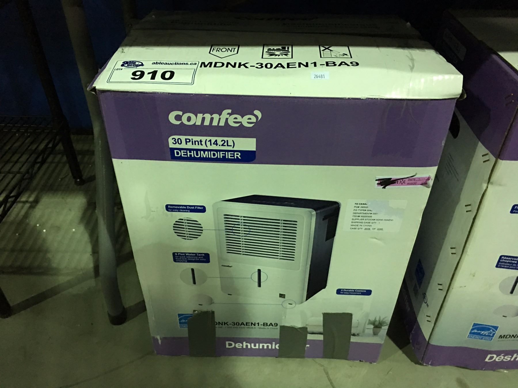 COMFEE 30 PINT DEHUMIDIFIER