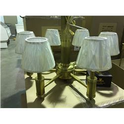 SOLID BRASS 6 LIGHT ELEGANT CHANDELIER