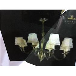 ELEGANT SOLID BRASS 6 LIGHT CHANDELIER