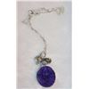 Image 2 : Natural Amethyst & Abalone Necklace