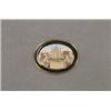 Image 1 : OVAL MICRO-MOSAIC PANEL, depicting the Vatican, in an onyx frame, bezel set in a gold-filled broo...