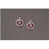 Image 1 : PAIR OF 18K WHITE GOLD HOOK BACK DROP, EARRINGS, each centering a brilliant cut diamond (approx...