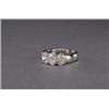 Image 1 : 18K WHITE GOLD RING, set with 3 oval cut diamonds (approx. 2.01ct. total weight),, 7.3 grams...