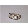 Image 1 : 18K YELLOW GOLD AND PLATINUM FILIGREE RING, set with 3 brilliant cut diamonds (approx. 0.73ct. to...