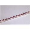 Image 1 : 18K WHITE GOLD STRAIGHTLINE BRACELET, set with 84 full cut rubies (approx. 8.80ct. total weight)...