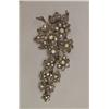 Image 1 : SILVER AND 9K YELLOW GOLD BROOCH, formed as a flowered branch and set with 119 rose cut diamonds...