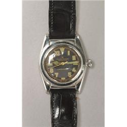 MEN'S ROLEX OYSTER, PERPETUAL "BUBBLEBACK" WRISTWATCH, circa 1947; ref. #2940; ser.#528884; aut...