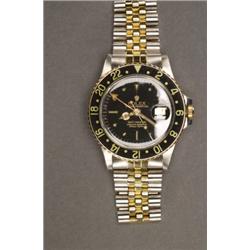 MEN'S ROLEX OYSTER, PERPETUAL "GMT MASTER" WRISTWATCH WITH DATE, circa 1979; ref.#1675; ser.#57...