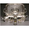 Image 1 : CANADIAN SILVER TEA, AND COFFEE SERVICE, each shouldered ovoid body engraved with scrolling fol...