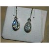 Image 2 : EARRINGS - SILVER TONE - CLEAR CRYSTALS IN NICKLE FREE SETTING