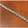 Image 2 : NEW BRACELET - 3.60CT (12) MARQUISE FACETED BLUE TOPAZ & DIAMONDS IN STERLING SILVER SETTING - INCLU
