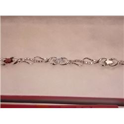 RING - 6 MARQUIS FACETED MULTI GEMSTONES & DIAMOND IN STERLING SILVER SETTING - RETAIL ESTIMATE $375