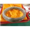 Image 1 : BRACELET - HAND CRAFTED CARVED JADE BANGLE BRACELET - RETAIL ESTIMATE $150