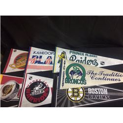 VINTAGE HOCKEY TEAM PENNANTS
