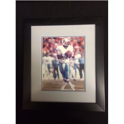 AUTOGRAPHED WARREN MOON FRAMED PHOTO HOUSTON OILERS