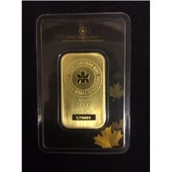 1 OZ SOLID GOLD BAR ROYAL CANADIAN MINT