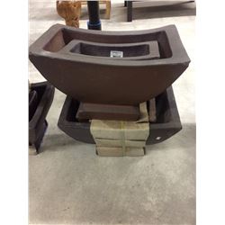 LARGE OUTDOOR CLAY PLANTERS