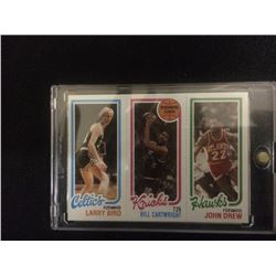 1980 LARRY BIRD TRIPLE ROOKIE CARD