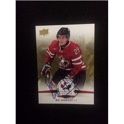 AUTOGRAPHED PRE ROOKIE BO HORVAT UPPER DECK HOCKEY TRADING CARD TEAM CANADA JUNIORS